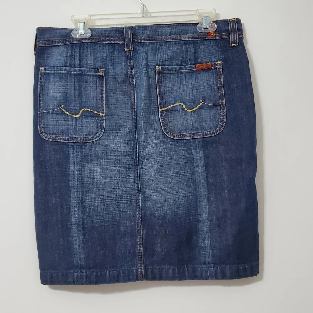 7 For All Mankind Denim Skirt 30 Waist